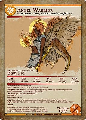 Angel Warrior MTG token 4/4