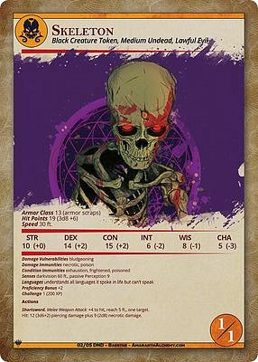 Skeleton MTG token 1/1