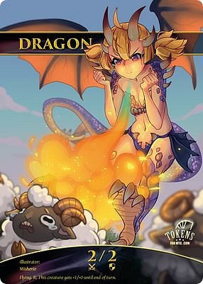 Dragon MTG token 2/2