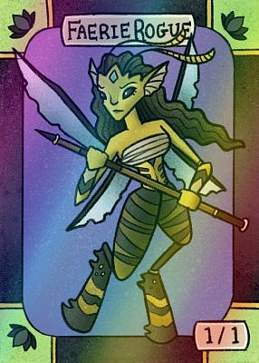 Faerie Rogue MTG token 1/1