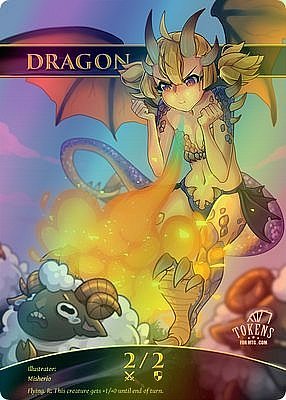 Dragon MTG token 2/2