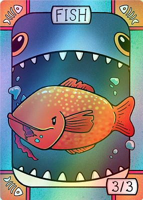 Fish MTG token 3/3