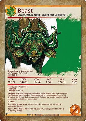 Beast MTG token 4/4