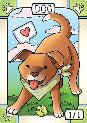 Dog MTG token 1/1 (v.2)