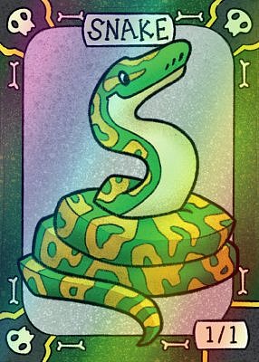 Snake MTG token 1/1