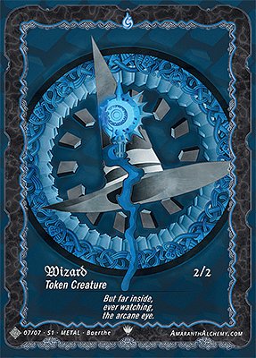 Wizard MTG token 2/2