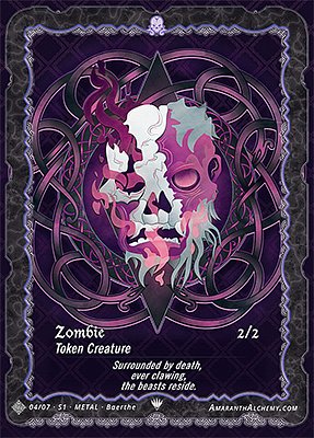 Zombie MTG token 2/2 (v.8)