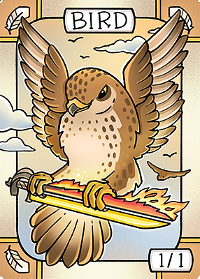 Bird MTG token 1/1 (v.4)