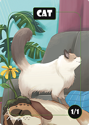 Cat MTG token 1/1