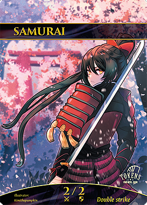 Samurai MTG token 2/2 (v.2)