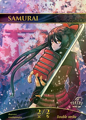 Samurai MTG token 2/2 (v.2)