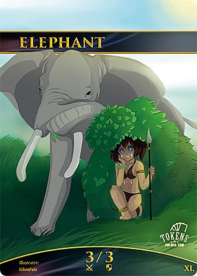 Elephant MTG token 3/3