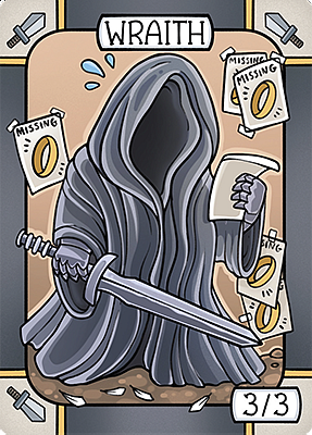 Wraith MTG token 3/3