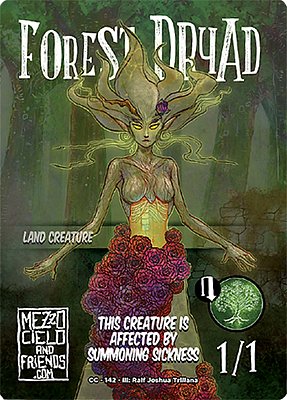 Forest Dryad MTG token 1/1