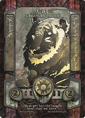 Cat MTG token 2/2 (v.2)