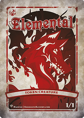 Elemental MTG token 1/1 (v.4)