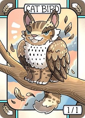 Cat Bird MTG token 1/1