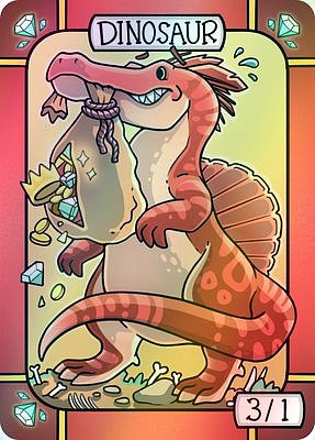 Dinosaur MTG token 3/1