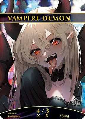 Vampire Demon MTG token 4/3