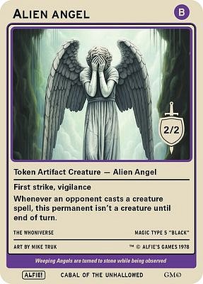 Alien Angel MTG token 2/2