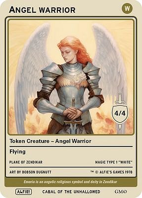 Angel Warrior MTG token 4/4