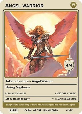Angel Warrior MTG token 4/4 (v.2)