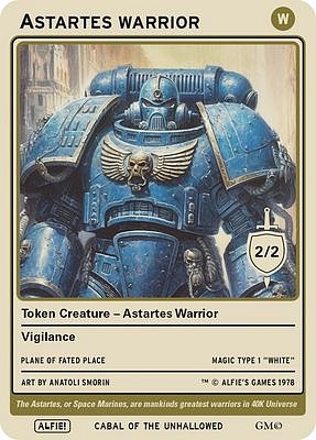 Astartes Warrior MTG token 2/2