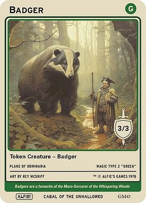 Badger MTG token 3/3