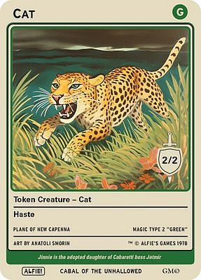 Cat MTG token 2/2 (v.2)