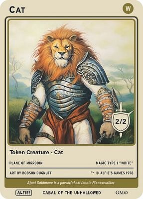 Cat MTG token 2/2 (v.4)