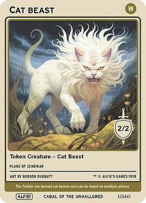 Cat Beast MTG token 2/2