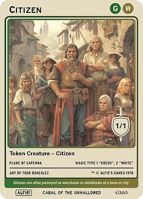 Citizen MTG token 1/1