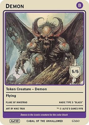 Demon MTG token 5/5