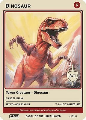 Dinosaur MTG token 3/1