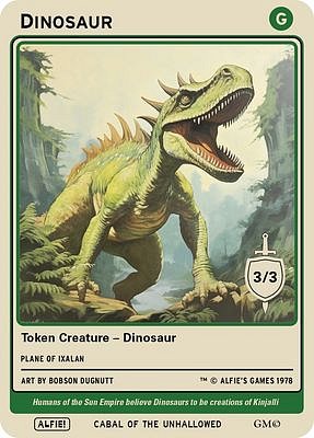 Dinosaur MTG token 3/3