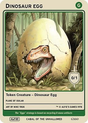 Dinosaur Egg MTG token 0/1