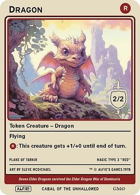 Dragon MTG token 2/2