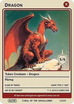 Dragon MTG token 5/5