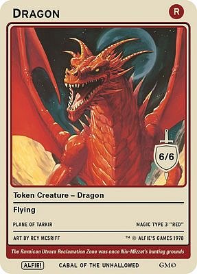 Dragon MTG token 6/6