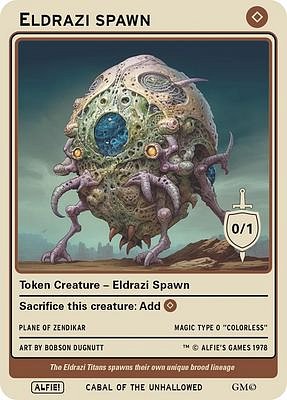 Eldrazi Spawn MTG token 0/1