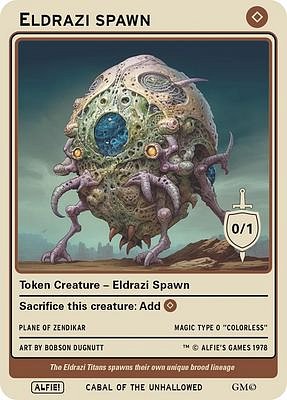 Eldrazi Spawn MTG token 0/1