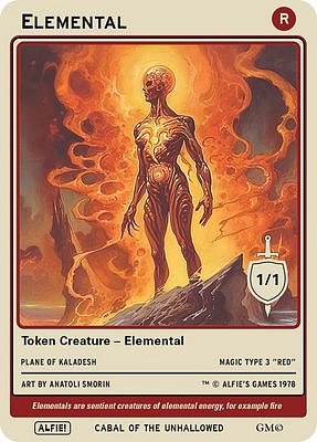 Elemental MTG token 1/1