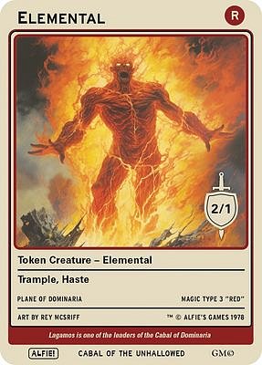 Elemental MTG token 2/1