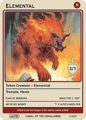 Elemental MTG token 3/1