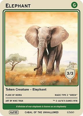 Elephant MTG token 3/3
