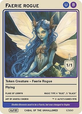 Faerie Rogue MTG token 1/1 (v.2)