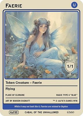 Faerie MTG token 1/1