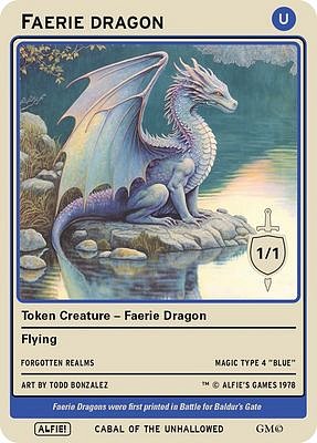 Faerie Dragon MTG token 1/1