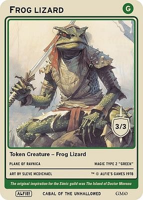 Frog Lizard MTG token 3/3