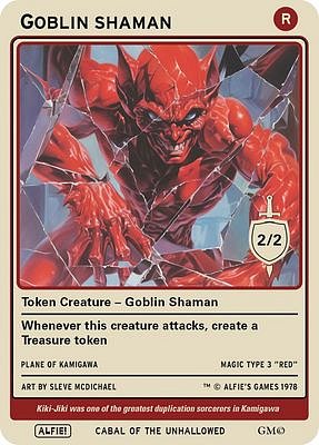 Goblin Shaman MTG token 2/2